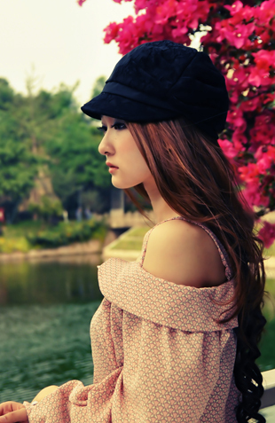Fashion millinery lace sunbonnet Women hat casual cap sunscreen sz40063