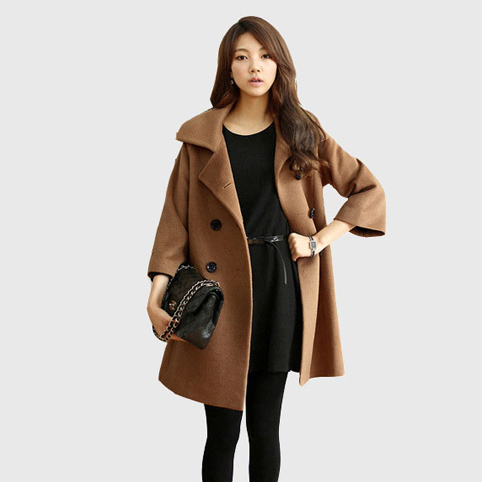 Fashion new arrival long casual winter woolen coat for women, double breasted, clothing, free shipping, WSC0072