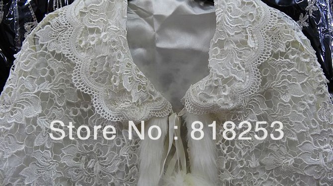 Fashion New Classy Bridal Jacket Wedding Accessories Faux Fur Long Sleeves Ball White Color Shawl Tippet Stole Stylish Hot  P-14