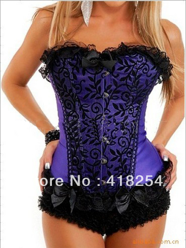 Fashion New Mature Sexy Corset Women  Black Lace 3 Colour Bustier Corset Lingerie Corset  Control Slips
