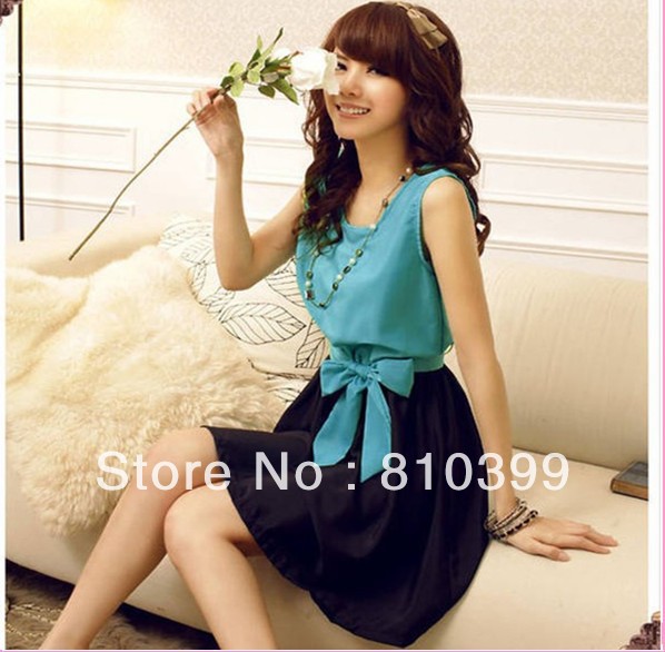 Fashion New Women Stylish Chiffon Dresses Spring Summer Autumn Ladies Casual Dress Skirt Freeshipping#D030