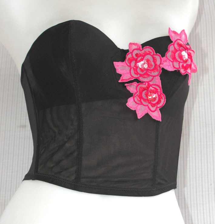 Fashion no romeo black gauze adjustment bra tight shapewear shaper 34a34b