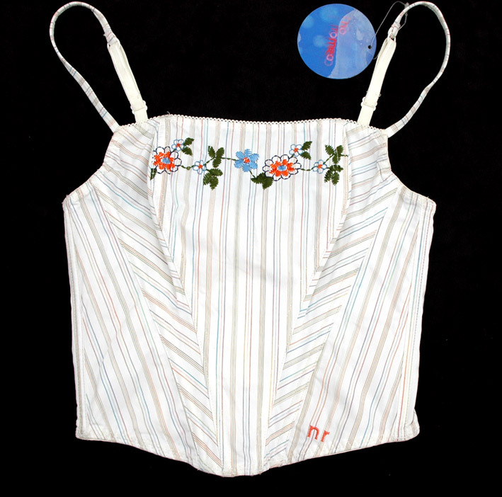 Fashion no romeo embroidered tube top design tight shapewear 70ab75ab80b