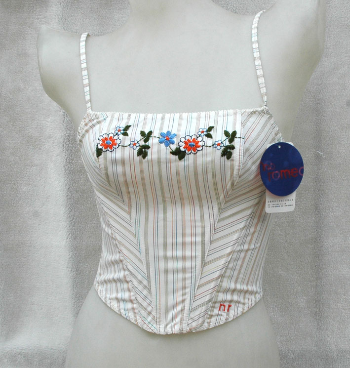 Fashion no romeo embroidered tube top design tight shapewear 70ab75ab80b