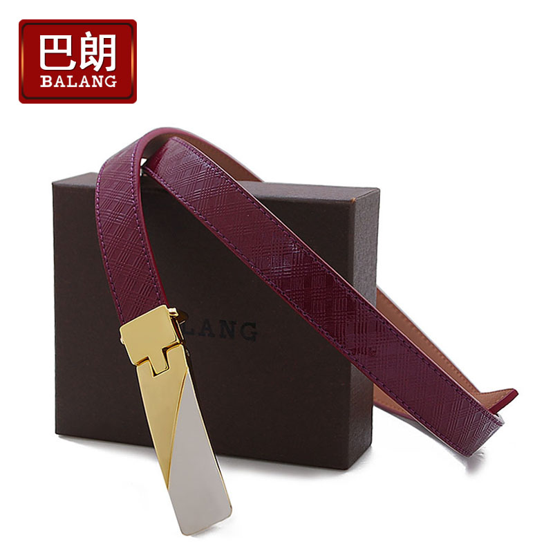 Fashion noble casual genuine leather ol women's smooth buckle belt female strap 6510
