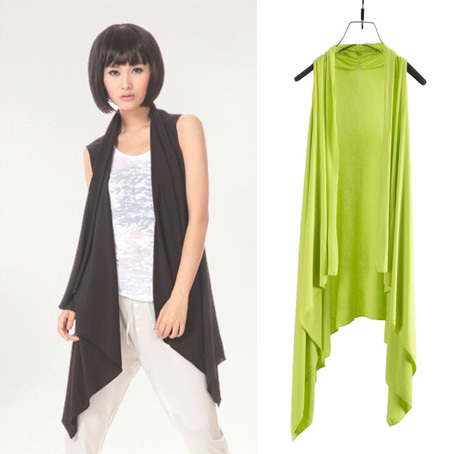 Fashion normic 2013 spring women's irregular sleeveless cardigan cape vest Women summer