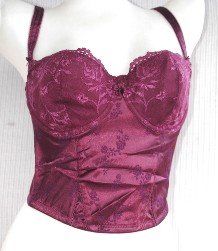 Fashion o lingerie purple jacquard satin tight shapewear shaper 75b75d