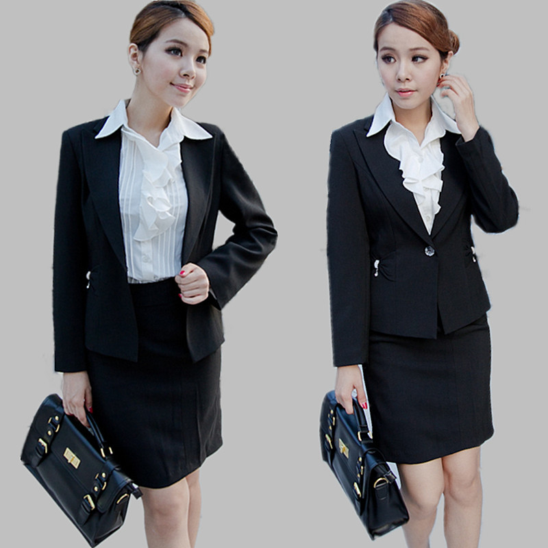 Fashion ol formal women skirt suit 2013 fashion female career set blazer & Skirt long sleeve autumn spring