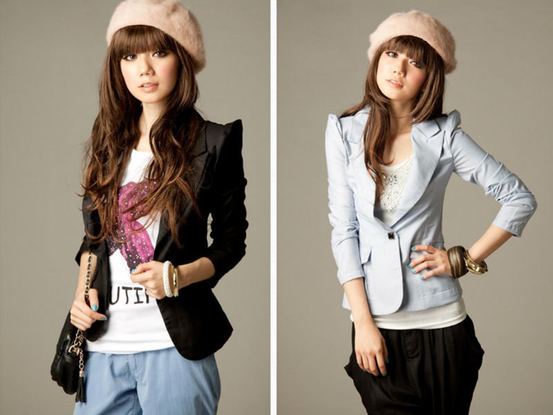 FASHION ON MOON CHIC SLIM SHORT BLAZER COAT WF1437