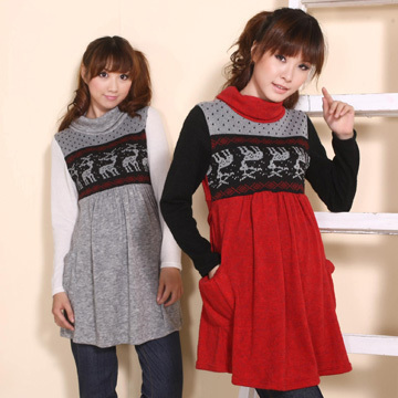 Fashion onta autumn and winter maternity clothing raw yarn maternity top