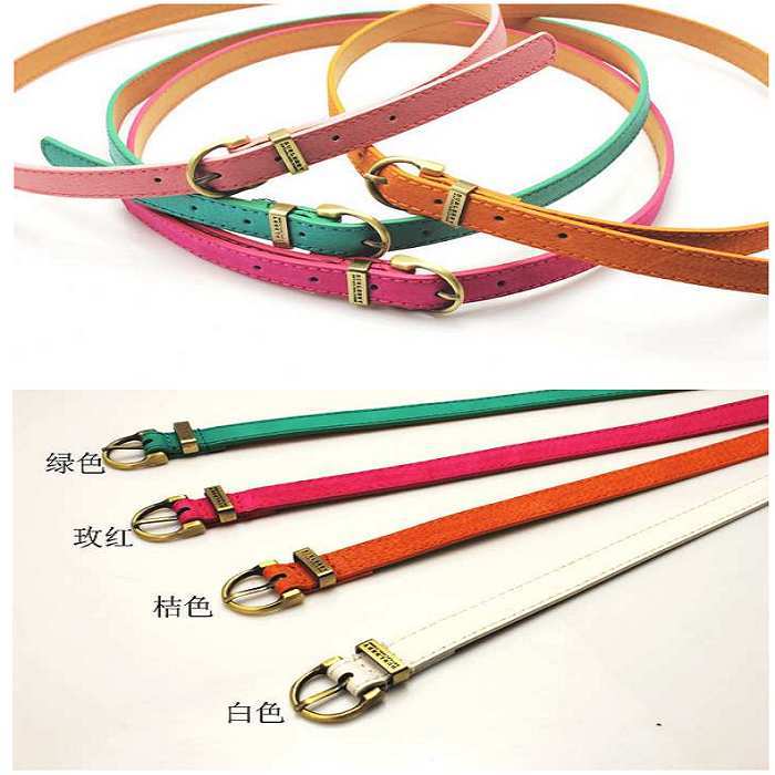 Fashion pin buckle genuine leather women's thin belt decoration all-match strap Women 548