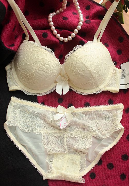 Fashion plus size push up underwear thin thick bra set abc