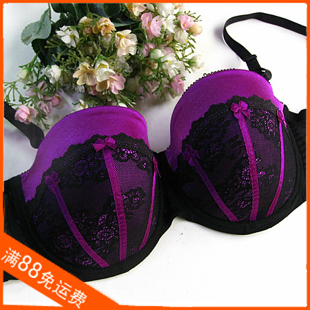 Fashion plus size underwear lace plus size bra with wire 85d 90c large cup