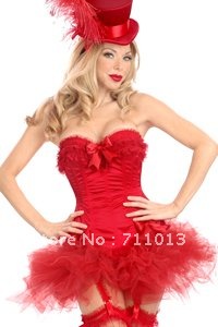 Fashion Plus size white,red,black sexy lingerie corset ,corset underbust