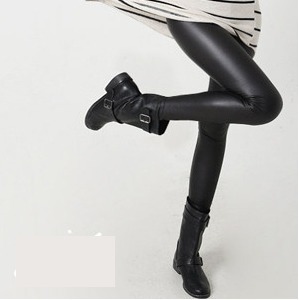 Fashion popular leather ankle length trousers legging pants elastic slim 2013 summer sexy women's thickness free shipping