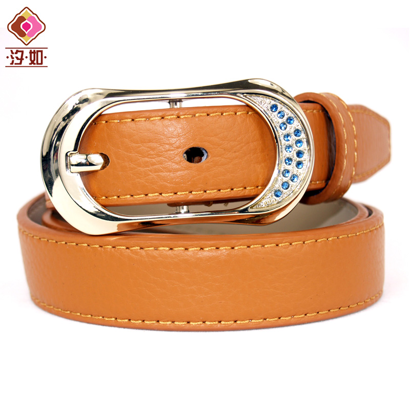 Fashion pure first layer of cowhide women's belt personalized diamond genuine leather casual strap belt