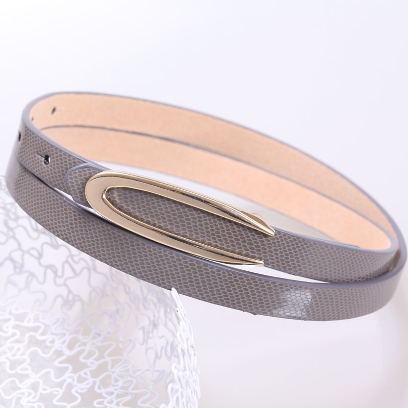 fashion  quality exquisite fashion serpentine pattern japanned leather pigskin all-match material women's belt strap