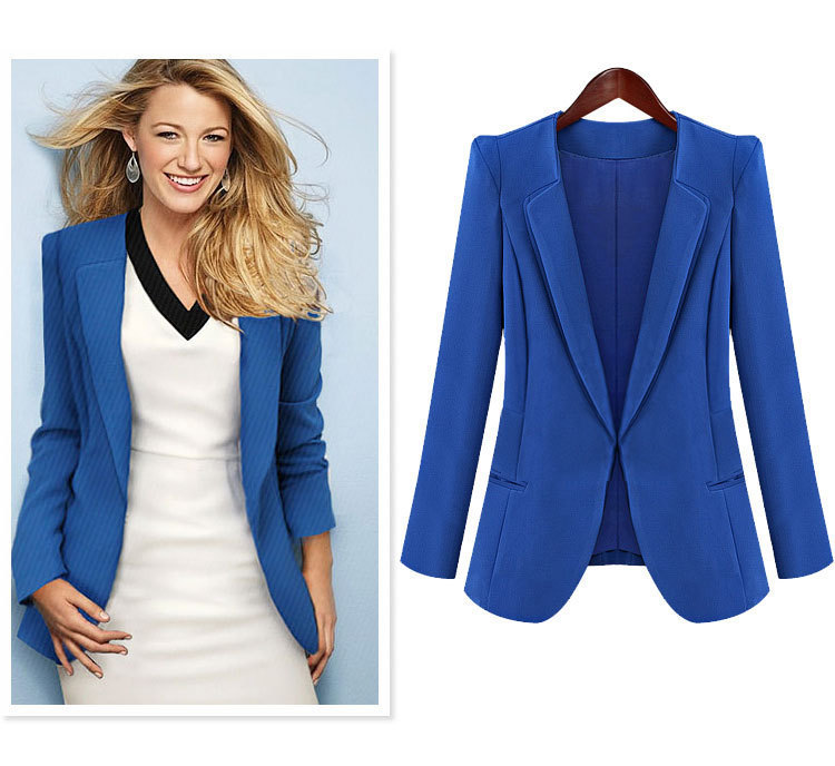 Fashion queen long slim small suit jacket coat