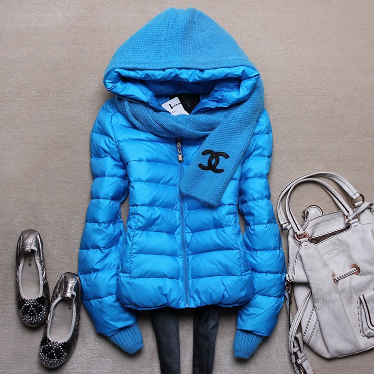 Fashion rabbit fur knitted scarf hat short design slim cotton coat personality women's plus size outerwear clothing