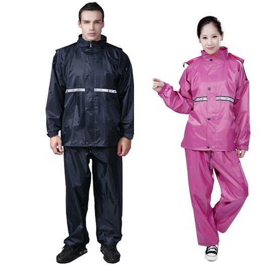 Fashion raincoat motorcycle electric bicycle raincoat rain pants set thickening