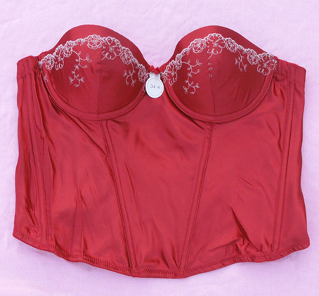 Fashion red exquisite embroidery bra shaper corset 80ac