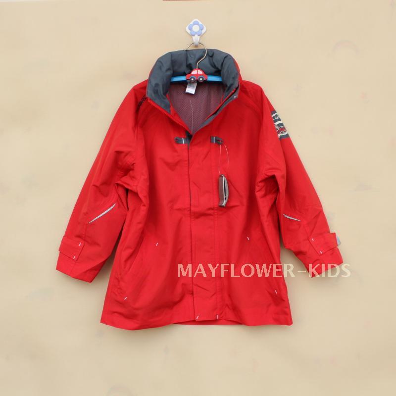 Fashion red outdoor clothing trench waterproof outerwear male female child outdoor jacket 4 - 12
