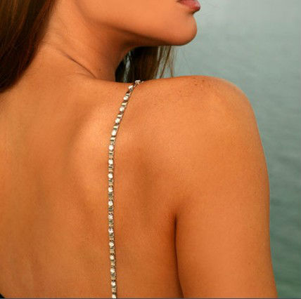 Fashion rhinestone bra shoulder straps , nickel free plating, 20 pairs/pack, low MOQ, organza bags supplied for free!