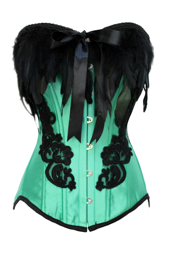 Fashion royal 2013 vest green body shaping corset feather lacing 5222 decoration