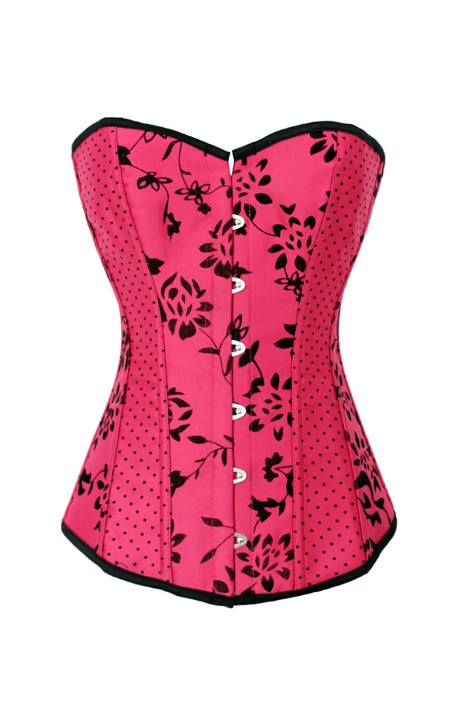 Fashion royal vest body shaping corset flock printing jacquard polka dot lacing 5258
