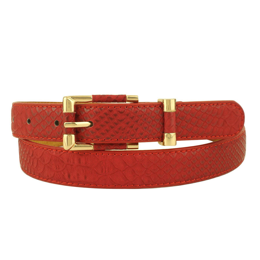 Fashion serpentine pattern belt genuine leather women belt women's strap