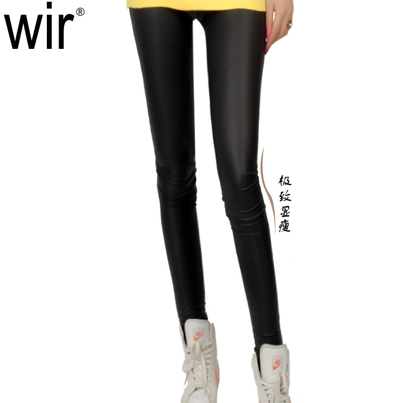 Fashion serpentine pattern women's long skinny pants legging tight fitting design personality serpentine pattern pants leather