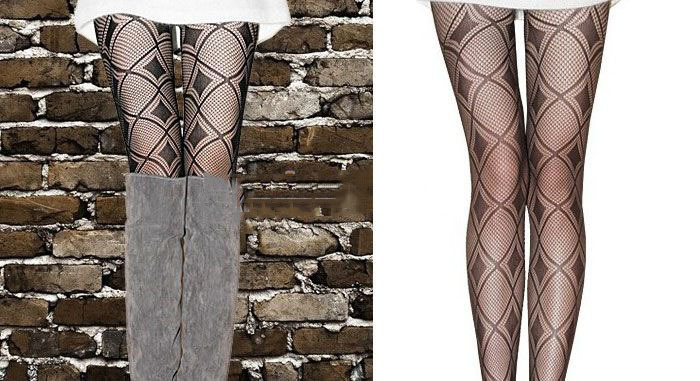 Fashion Sexy Fishnet Pantyhose Diamond Check Pattern Stocking Tights