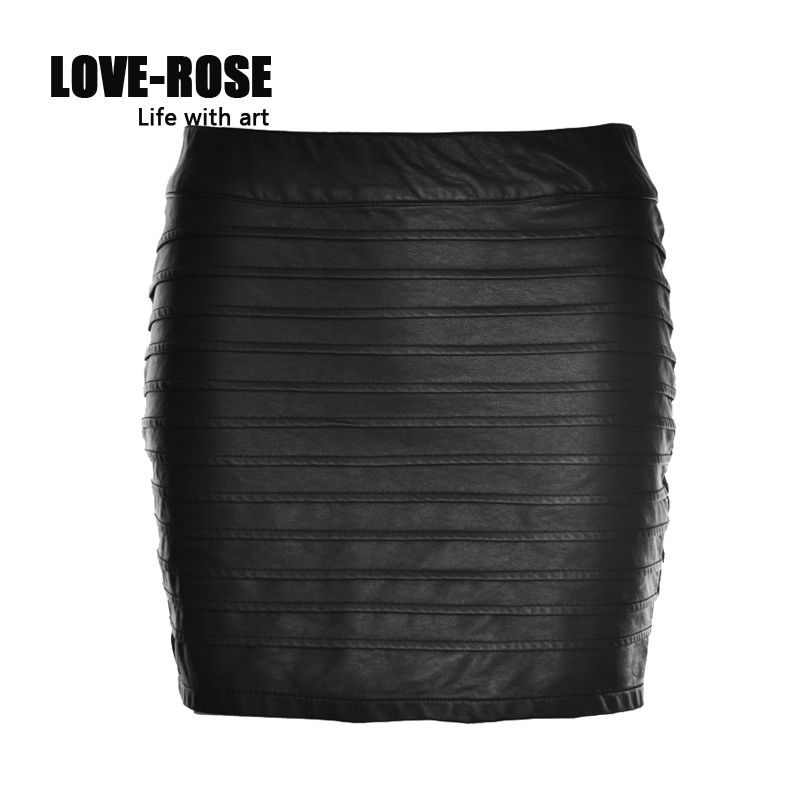 Fashion sexy ladies skirt miniskirt bag skirt bust skirt pleated skirt black leather skirt