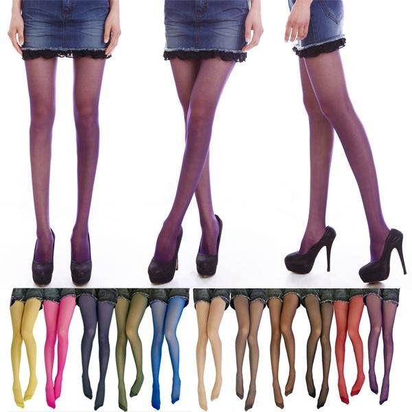 Fashion Sexy Lady 11 Candy Colors Thin Long Pantyhose Stockings Tights Leggings A1574