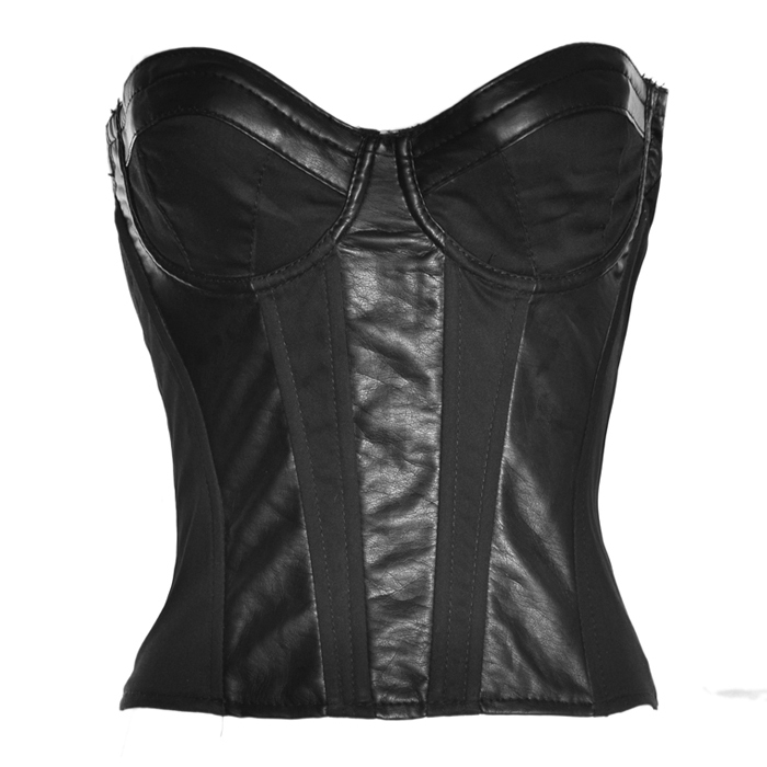 Fashion sexy slim women's summer vest tube top clothing leather drawstring fish bone tube top