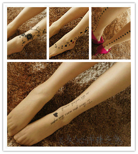 Fashion sexy stockings pantyhose ultra-thin print incarcerators socks