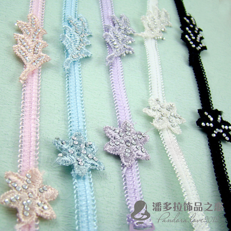 Fashion shoulder strap sweet lace small flower sparkling diamond double-shoulder underwear belt 9096 pectoral girdle