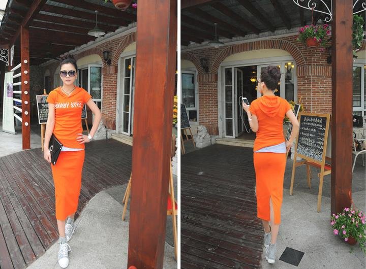 Fashion show slender han edition cultivate one's morality nepotism cap sports leisure suit female T-shirt