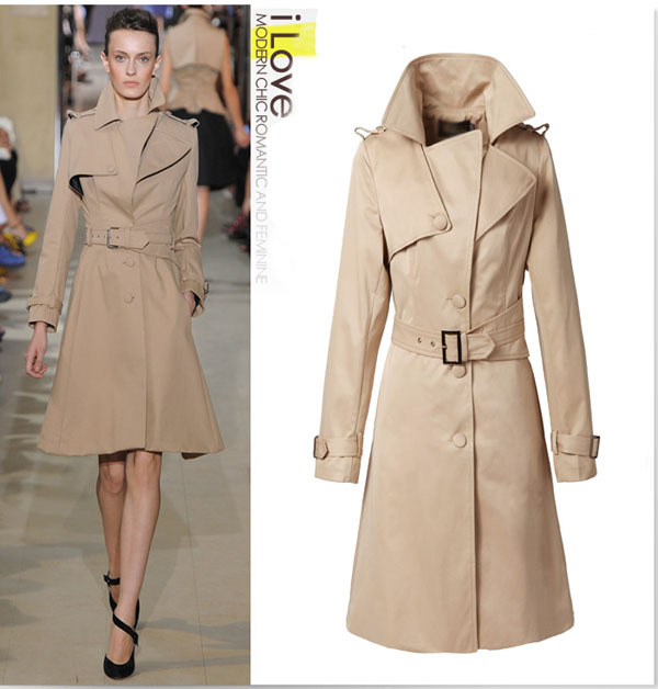 Fashion Single Breasted Lapel Dress Women,Lady Cape Coat Windbreaker Career Dress Casual Coat With Belt Free Shipping HC122