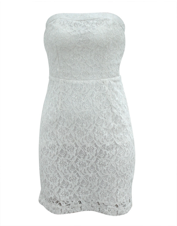 Fashion single f21 full lace vintage doll slim waist sexy dress one-piece dress white 0069