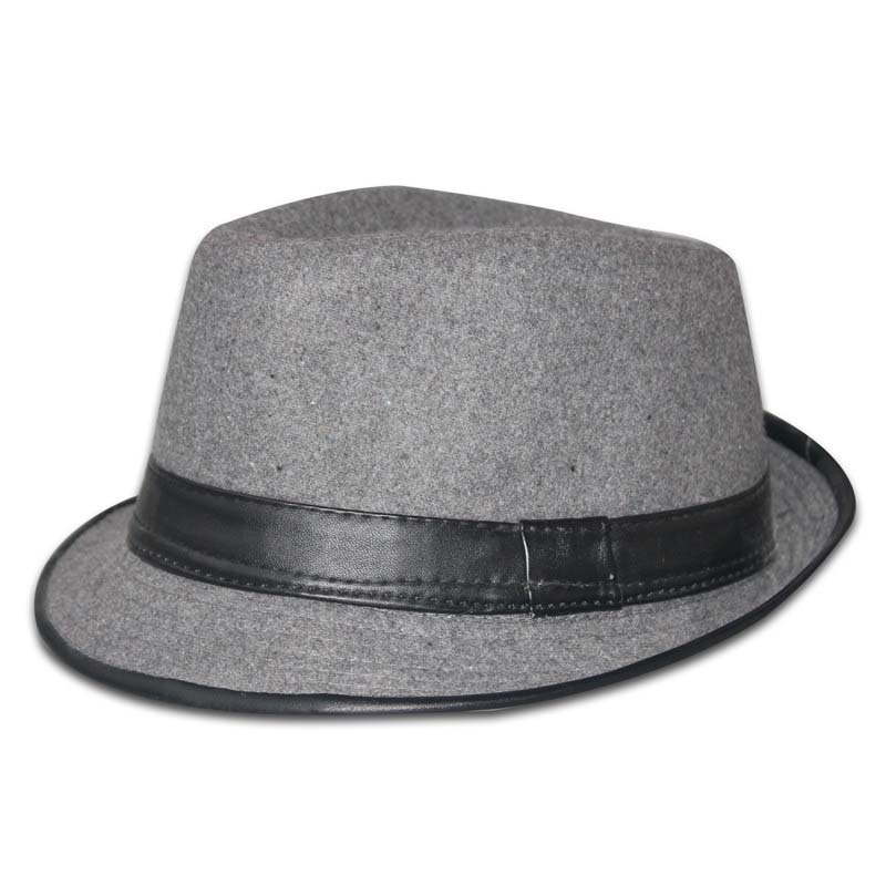 Fashion small fedoras casual outdoor cap male women's sunbonnet autumn woolen hat