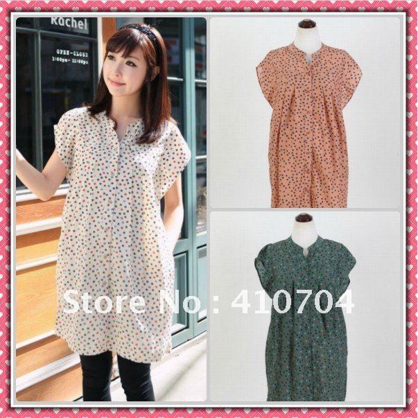 fashion soft cotton maternity shirts wear clothing summer dress short sleeve skirt Pregnant women tops khaki beige green