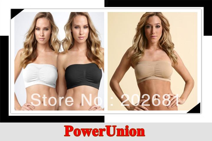 Fashion Soft Shear Seamless Bandeau Bra Hot Sales Free Size Strapless Sport Bra Free Shipping