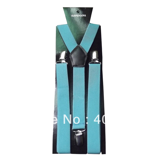 Fashion solid color leather clips suspenders SFSP13002