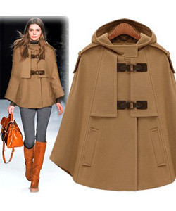 Fashion spring and autumn double breasted cloak trench woolen short jacket british style women's overcoat