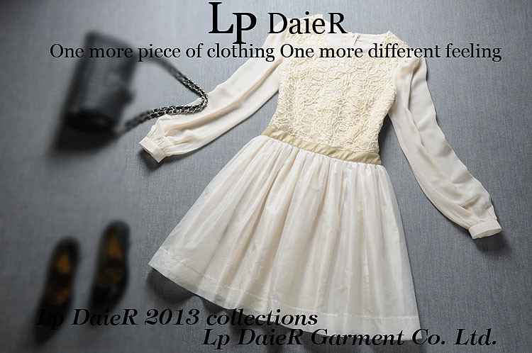 Fashion spring plate line youoccasionally leather one-piece dress