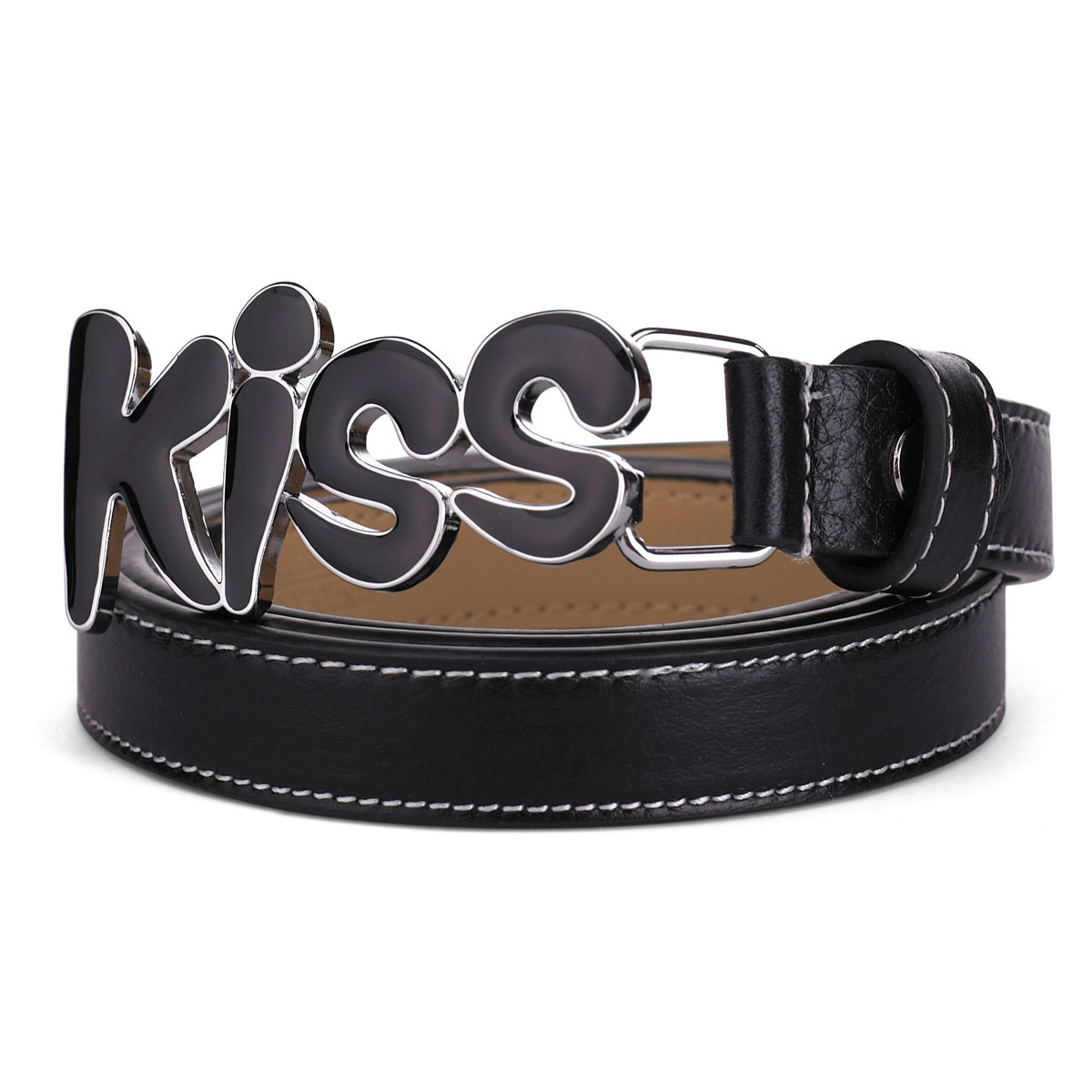 fashion strap female fashion thin section belt smooth buckle first layer of cowhide kiss agings f0868 100% genuine leather belt