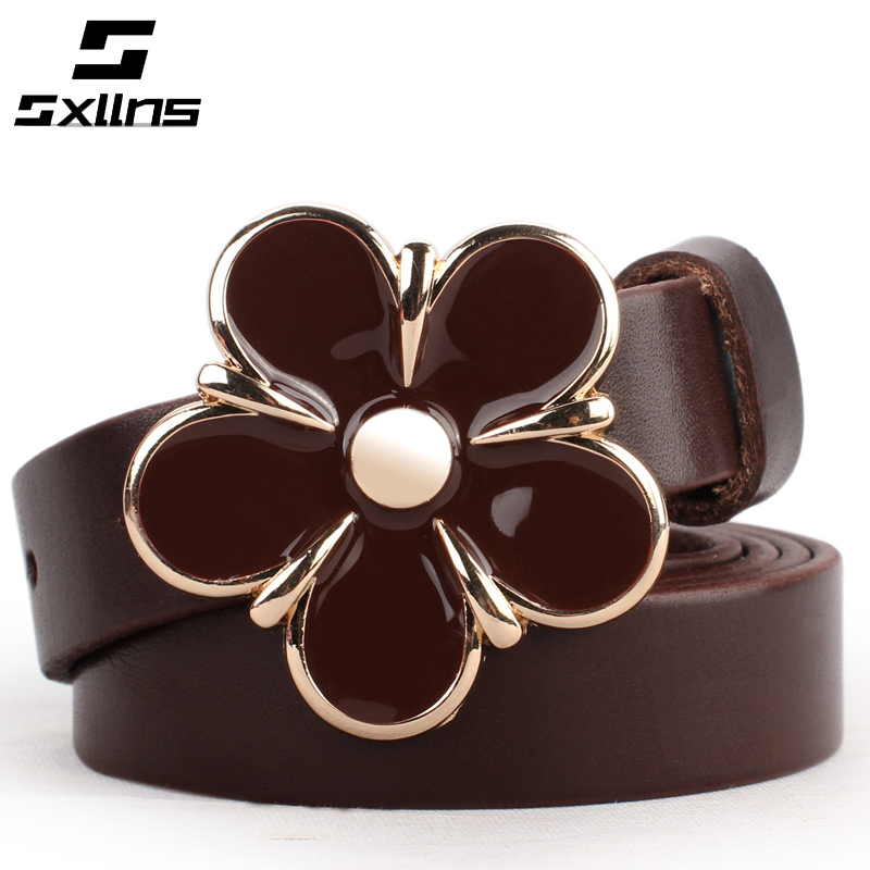 Fashion strap Women genuine leather first layer of cowhide women's genuine leather belt casual vintage plate buckle