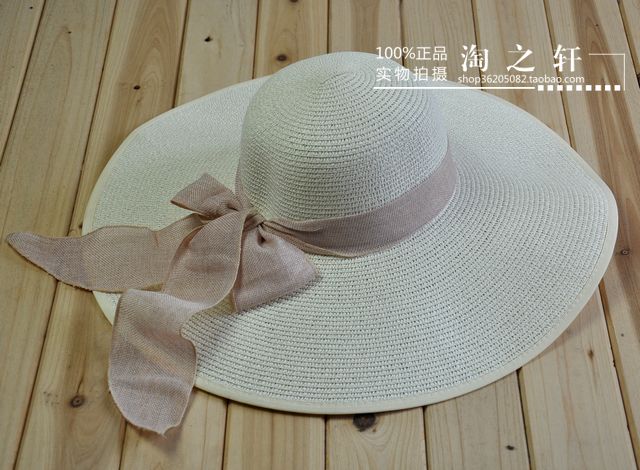 Fashion strawhat female summer beach cap big along the cap sunbonnet anti-uv sun hat