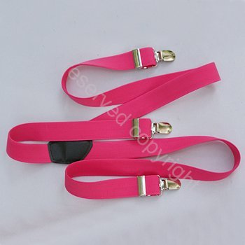 Fashion Style Pink Elastic Clip-on Y-shape Solid Women Ladies Braces Suspenders 25mm width L031